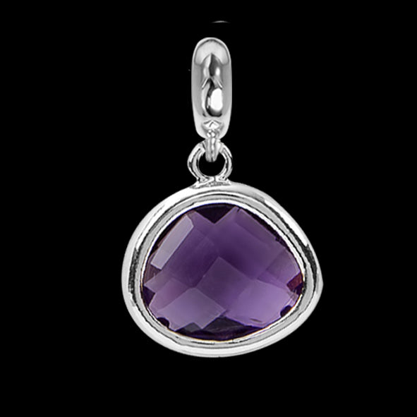 Charm in cristallo sfaccettato viola Default Title