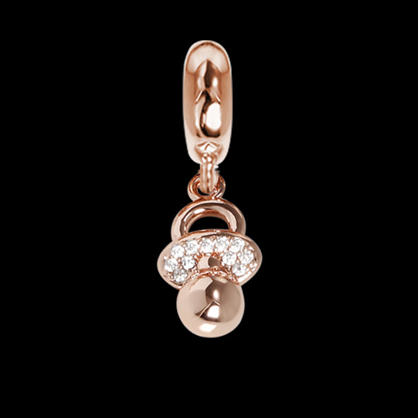 Charm rosato con ciuccio di zirconi Default Title