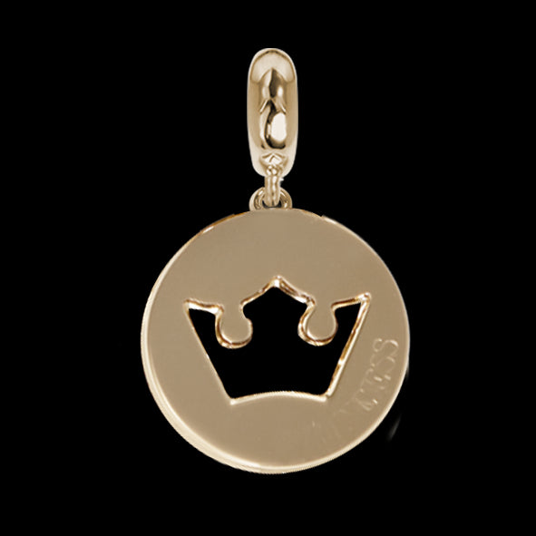Charm dorato con profilo di corona traforato Default Title