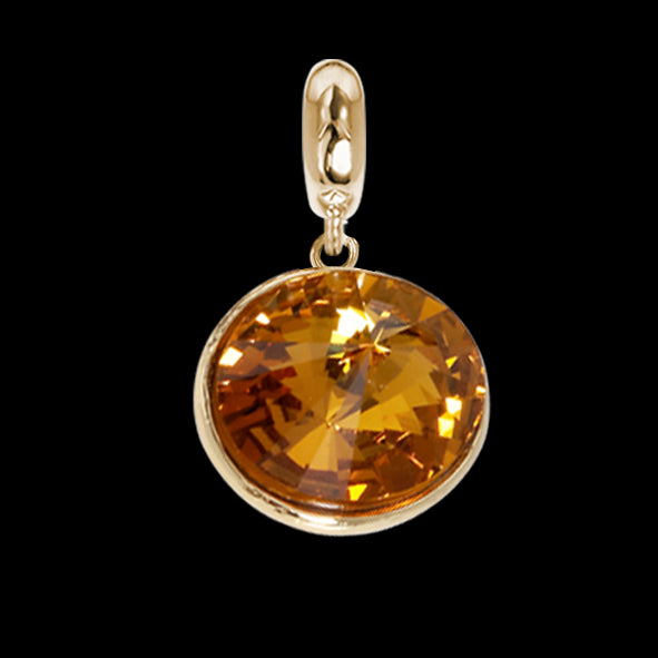 Charm con cristallo Swarovski topazio Default Title