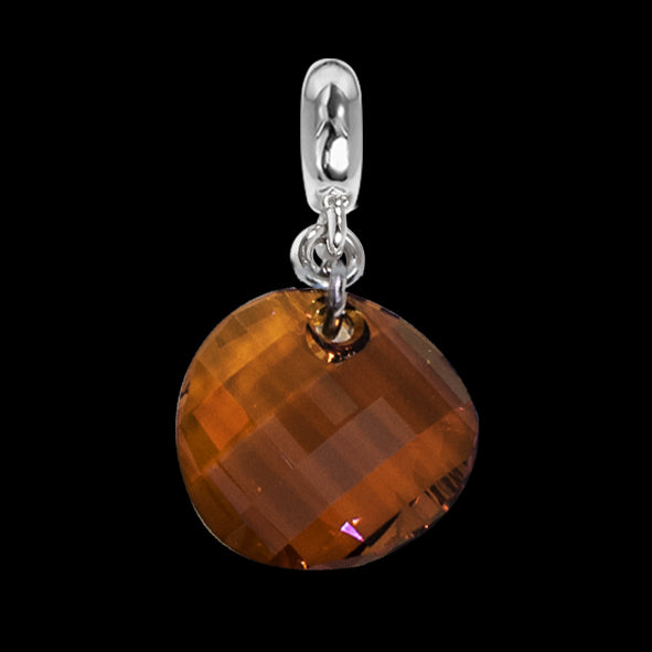 Charm con cristallo Swarovski irregolare copper Default Title