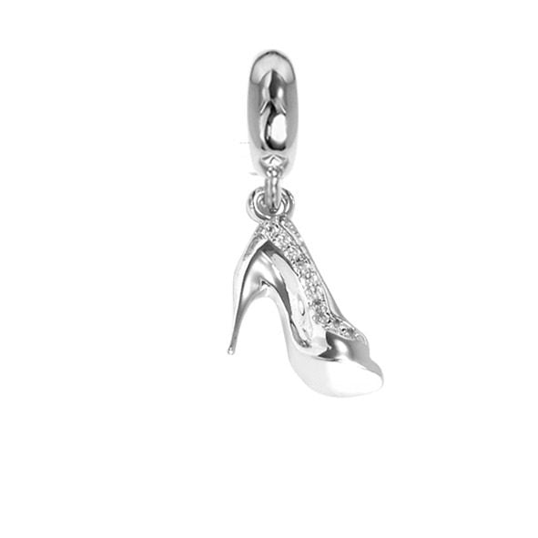 Charm a forma di décolleté con zirconi Default Title
