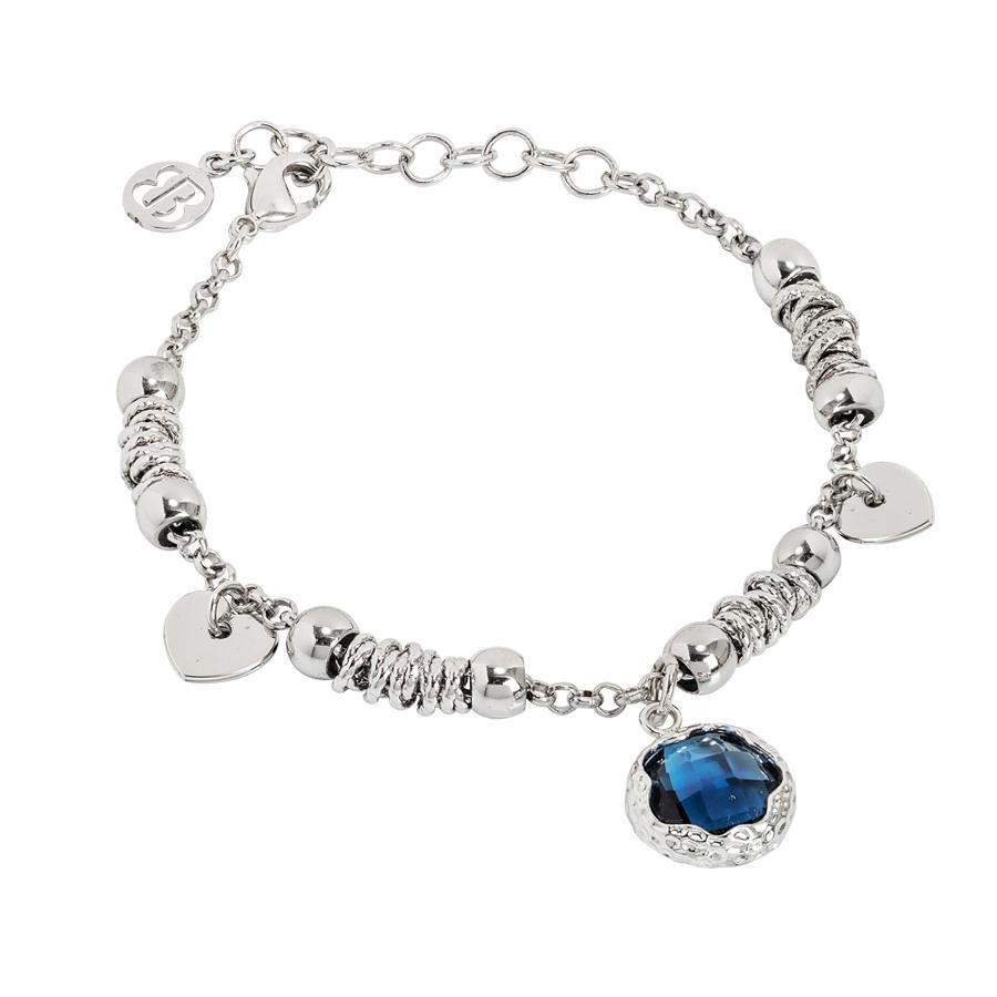 Bracciale con cristallo sfaccettato blu London Default Title