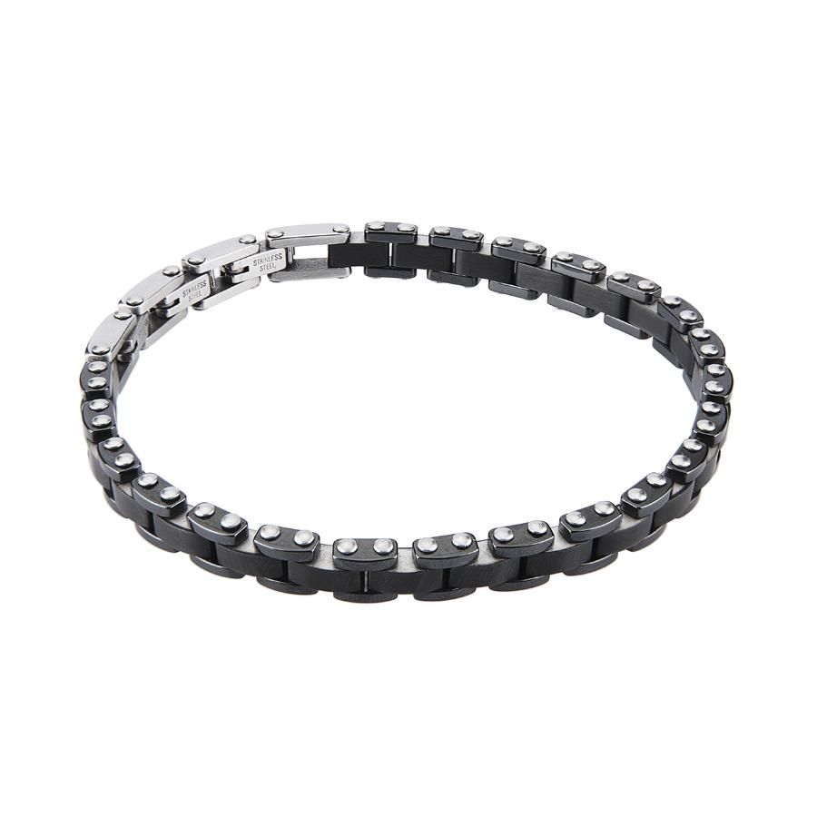 Bracciale a maglie modulari con ceramica nera Default Title