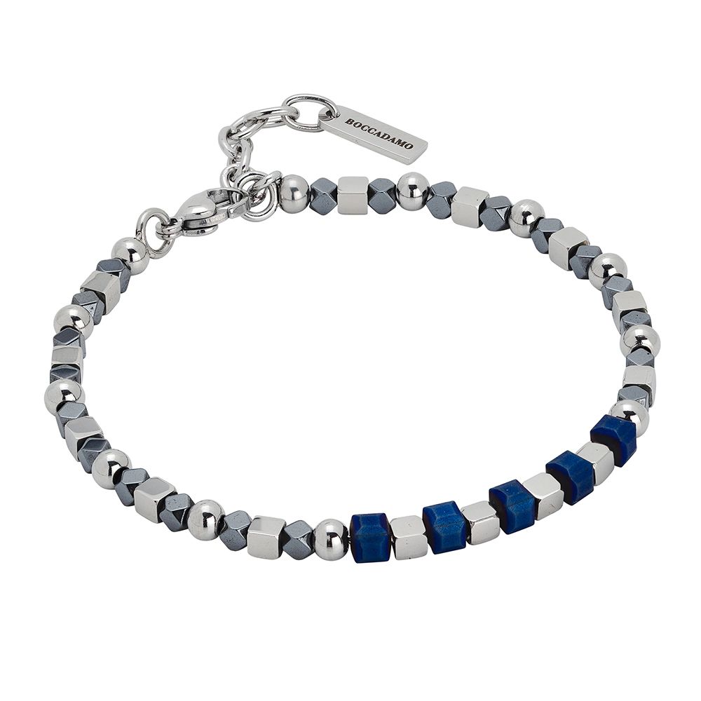 Bracciale con ematite grigia e blu Default Title