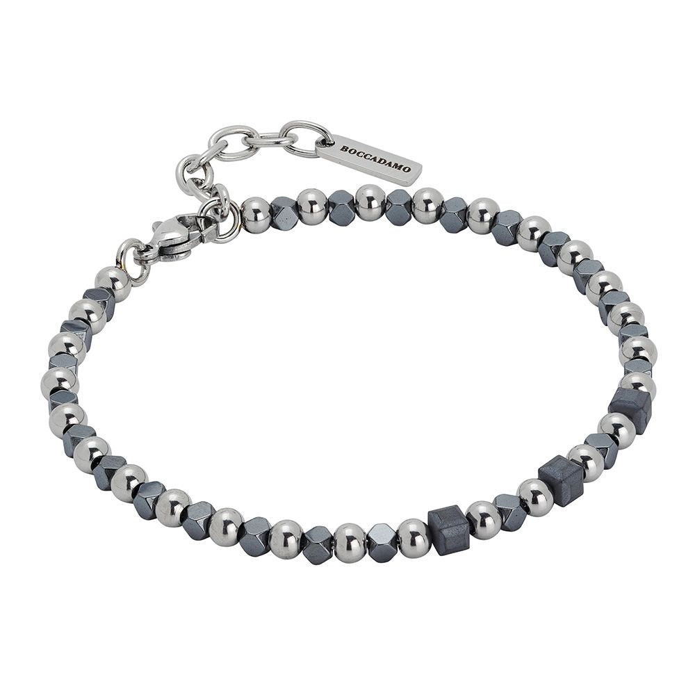 Bracciale con cubetti di ematite grigia Default Title