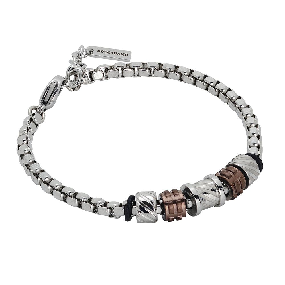 Bracciale con elementi dall'effeto diamantato e pvd marrone Default Title