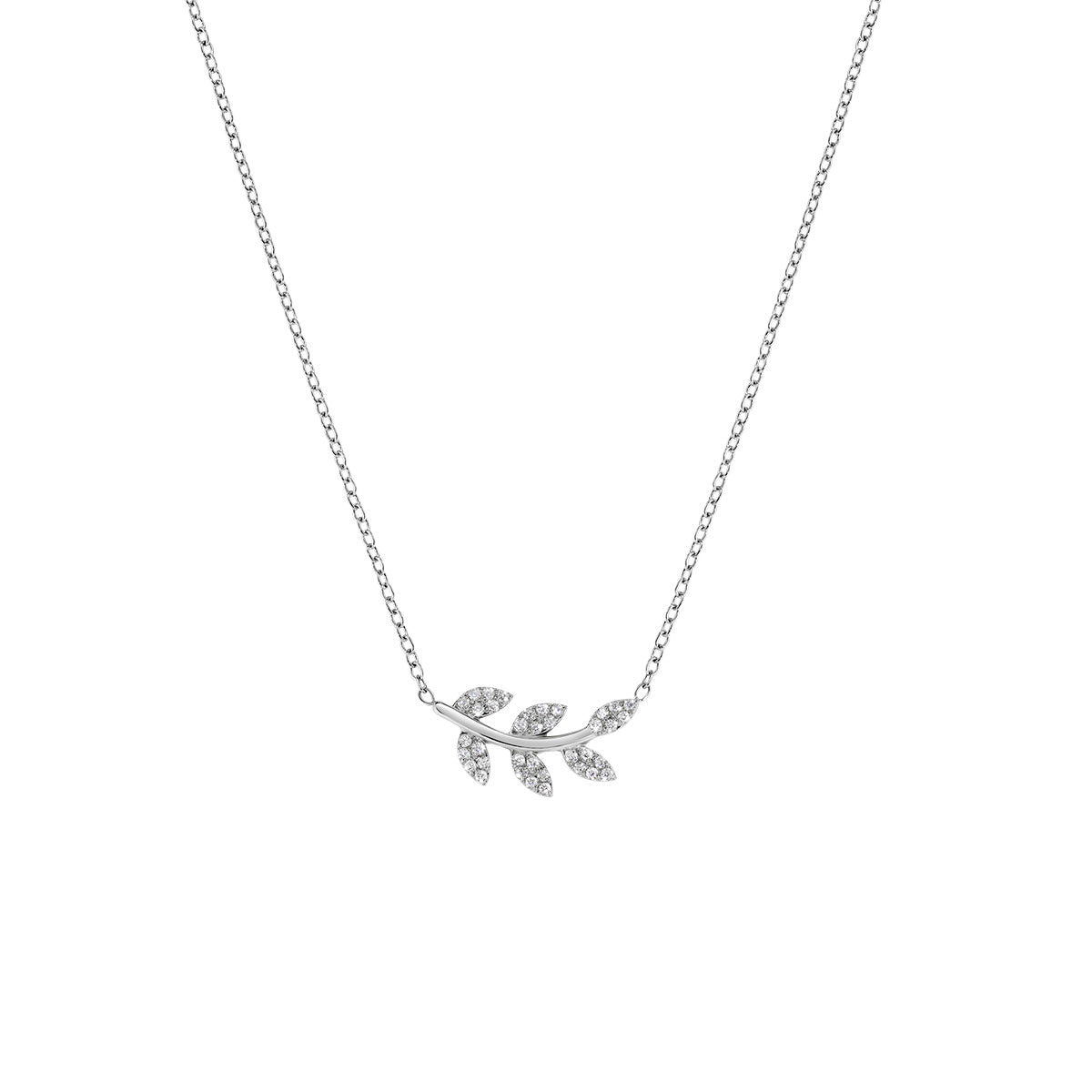 Collana in Acciaio con zirconi bianchi - Acciaio - Lungh.  40 + 5 cm