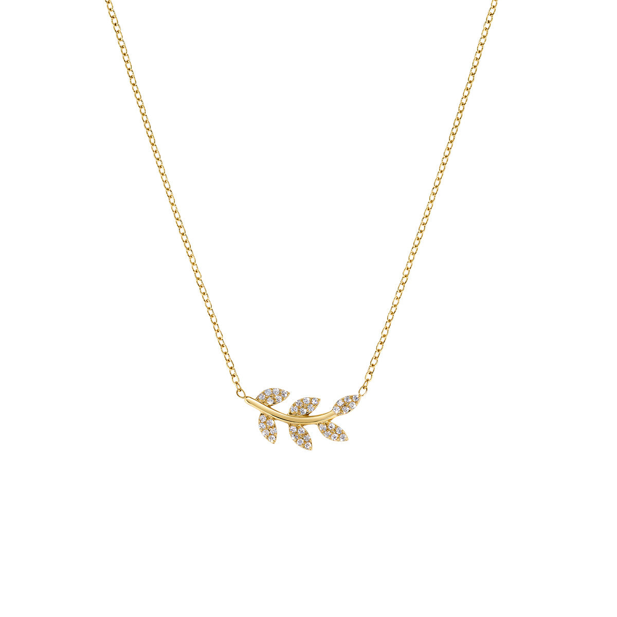 Collana in Acciaio con zirconi bianchi - Oro - Lungh.  40 + 5 cm (mod. ACCL1806G)