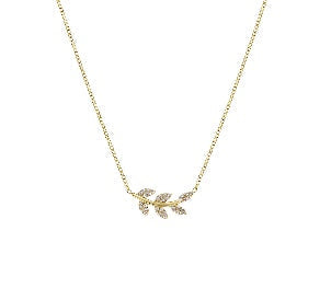Collana in Acciaio con zirconi bianchi - Oro - Lungh.  40 + 5 cm (mod. ACCL1806G)