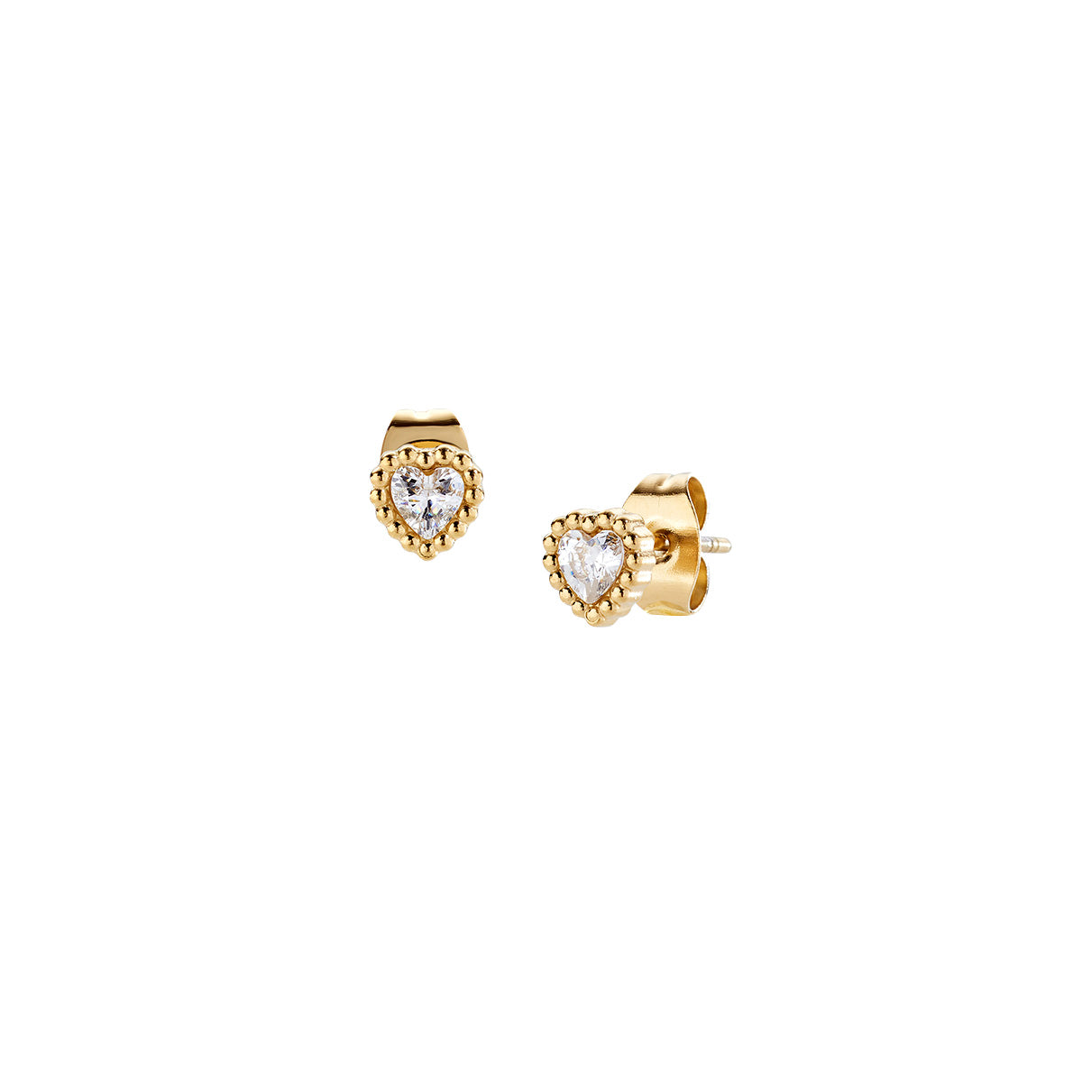 Orecchini in Acciaio con zirconi bianchi - Oro (mod. ACE815624G)