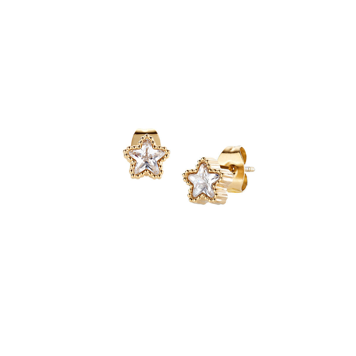 Orecchini in Acciaio con zirconi bianchi - Oro (mod. ACE815628G)