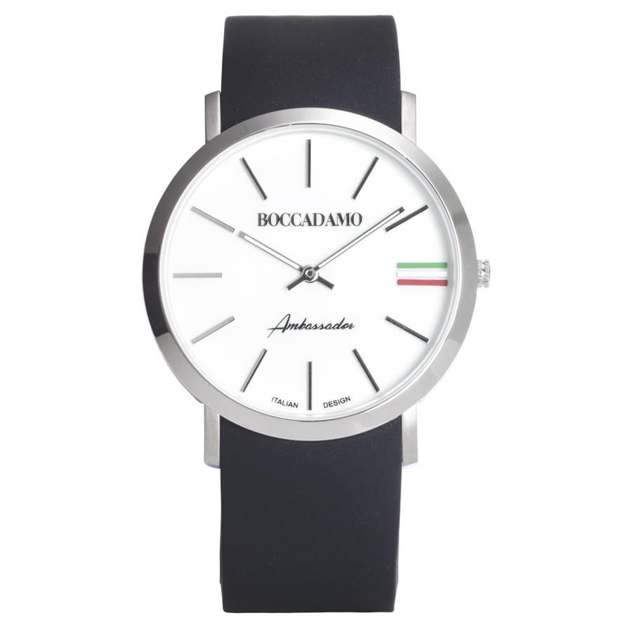 Orologio con cinturino in silicone, quadrante bianco e tricolore Default Title