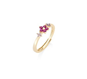 Anello in Argento 925 con zirconi multicolor - Oro - Mis. 2 10/14 (mod. ANFIMGFU2)