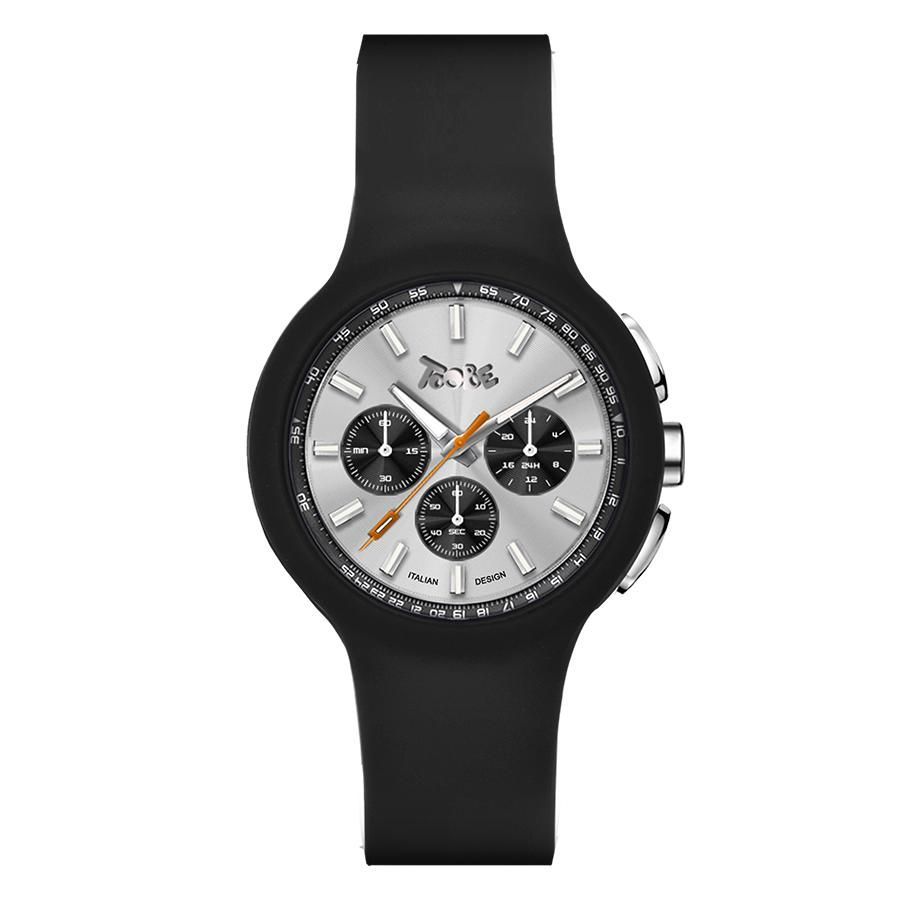 Orologio in silicone nero e contatori bianchi Default Title