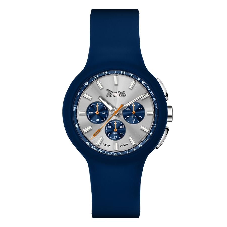 Orologio in silicone anallergico blu e contatori blu Default Title