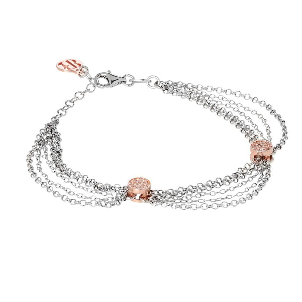 Bracciale multifilo con zirconi Default Title