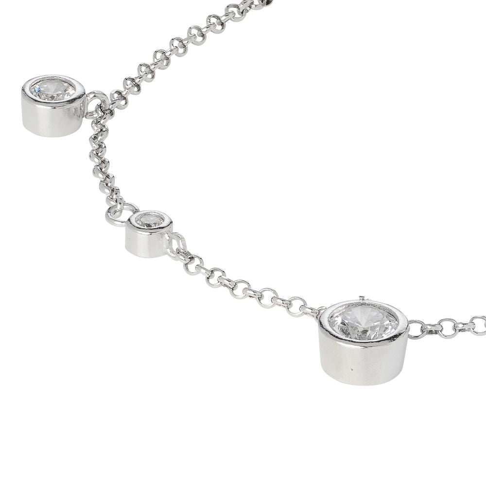 Bracciale con pendenti e passanti di zirconi taglio diamante Default Title