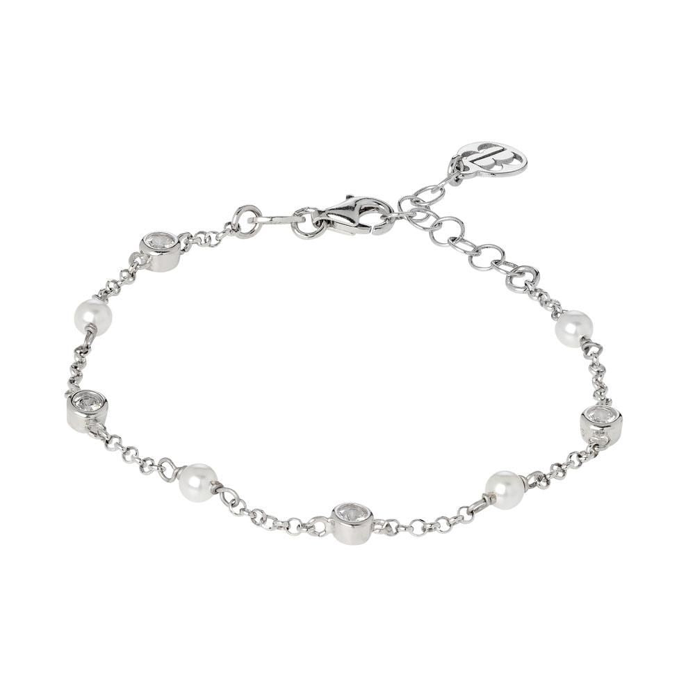 Bracciale con passanti di zirconi e perle Swarovski Default Title