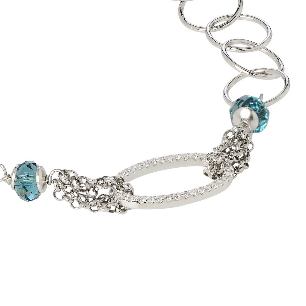 Bracciale rollò con Swarovski indicolite e zirconi Default Title