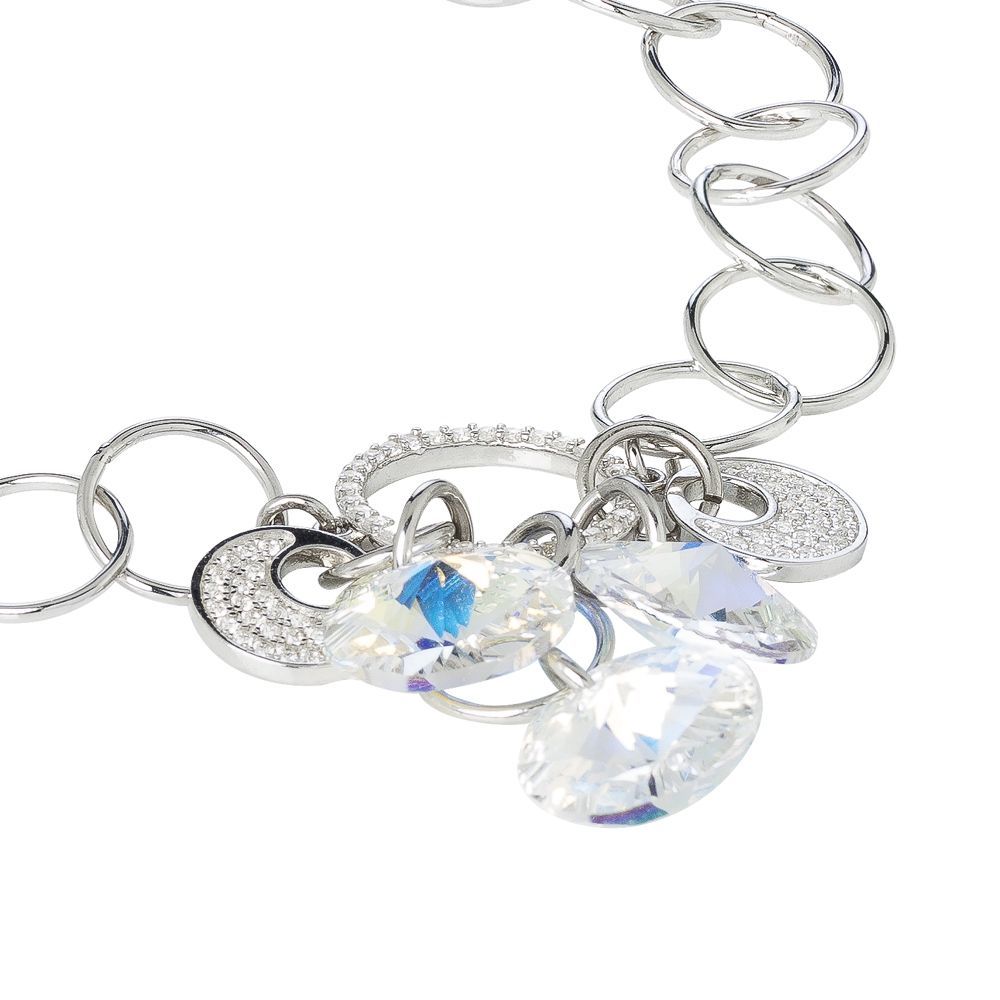 Bracciale rollò con ciuffetto di Swarovski e zirconi Default Title