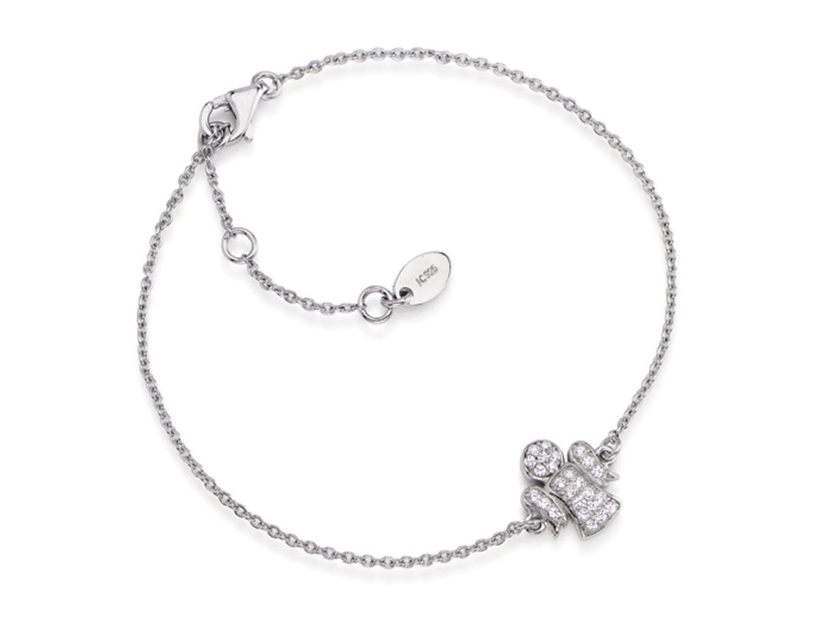 Bracciale in AG925  zirconi bianchi (Lungh. 16 + 2 cm) Default Title