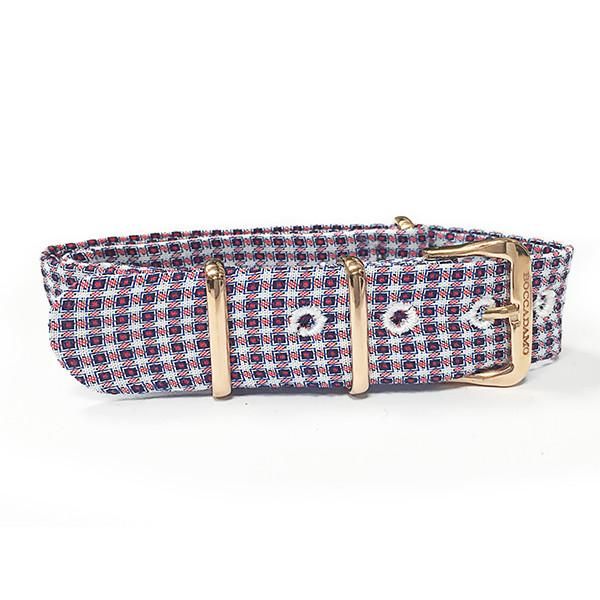 Cinturino sartoriale trama Twill e fibbia rosata Default Title