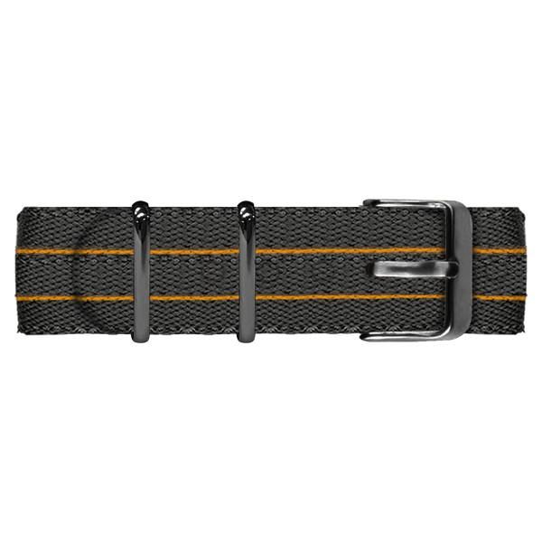 Cinturino in nylon nero ed arancione con fibia nera Default Title