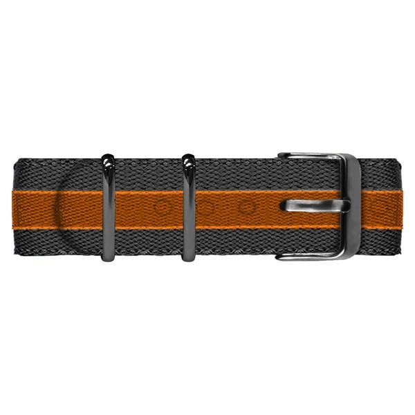 Cinturino in nylon grigio ed arancione Default Title