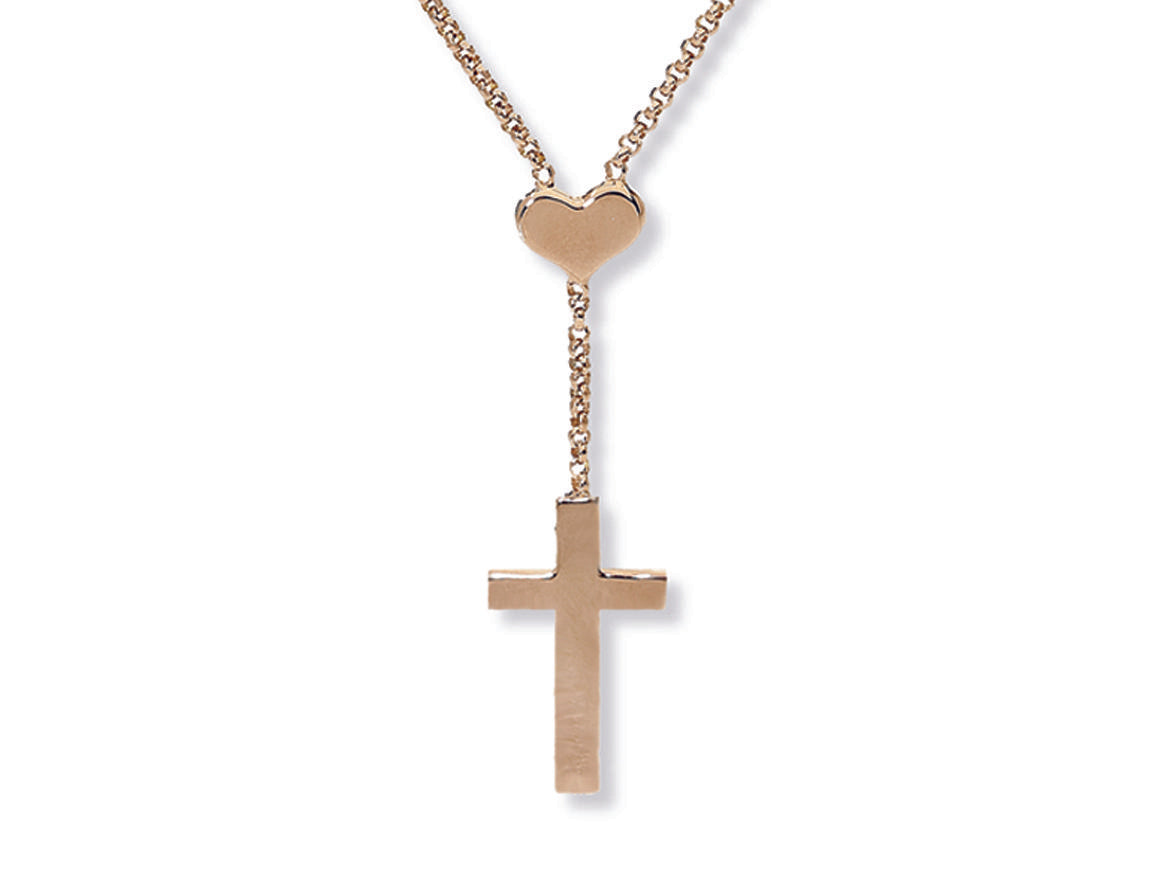 Collana Cuore e Croce  AG925 Default Title