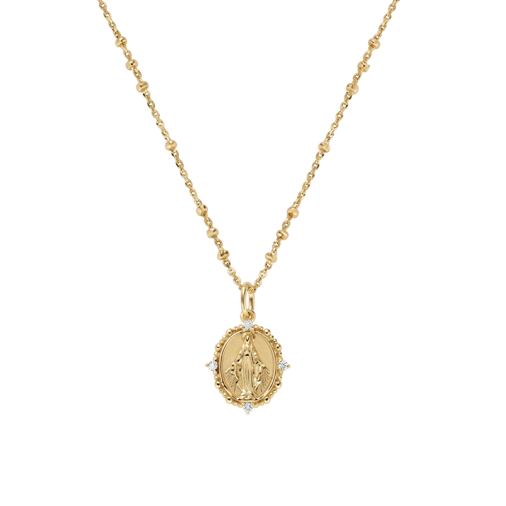 Collana in Argento 925 con zirconi bianchi - Oro - Lungh. 40 + 5 cm (mod. CLMIPUGBZ)