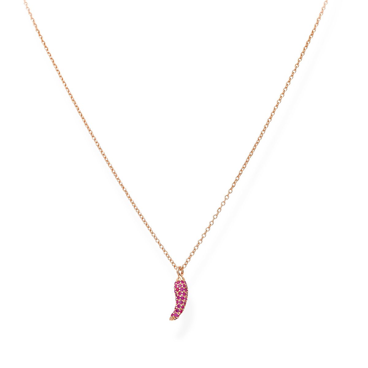 Collana in AG925 Rosè (Lungh. 40+4  pendente 1,5cm) Default Title