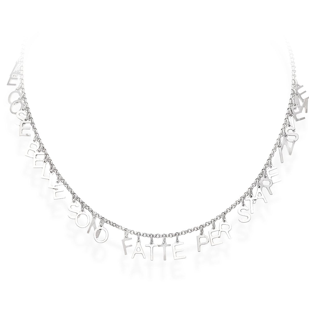 Collana in AG925 Rodio (Lungh. 35+5cm) Default Title