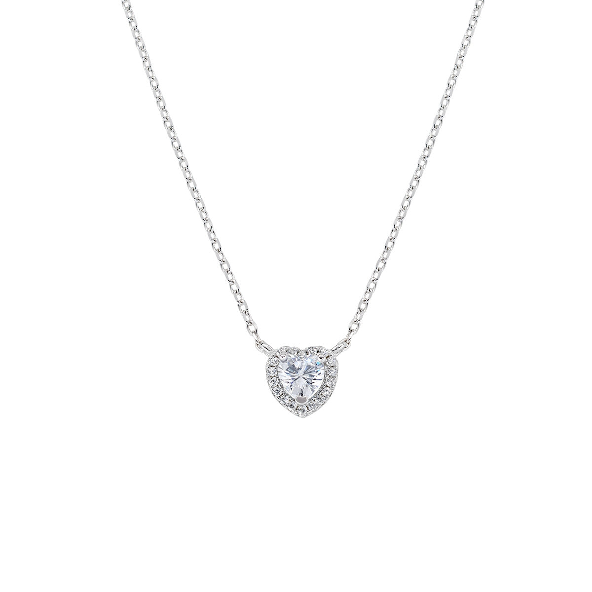 Collana Dolce Cuore Bianco in Argento