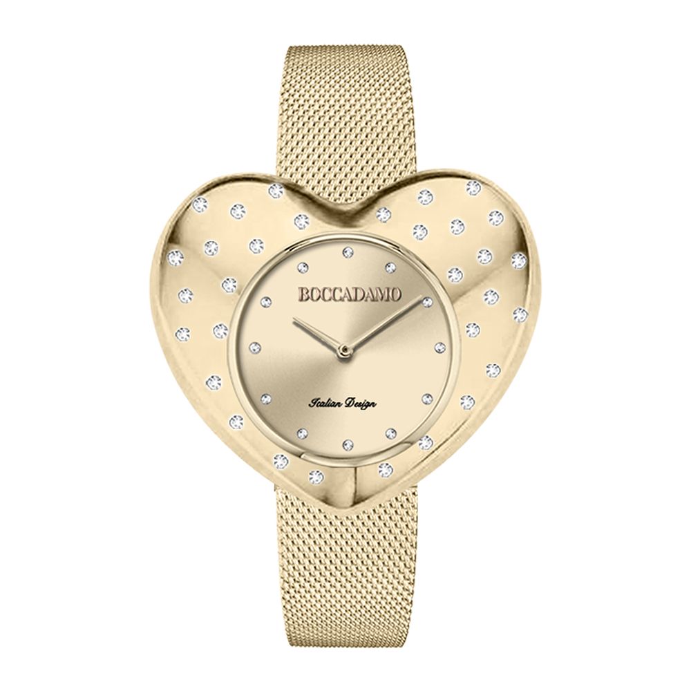 Orologio gold con quadrante a cuore e cristalli Swarovski a pioggia Default Title