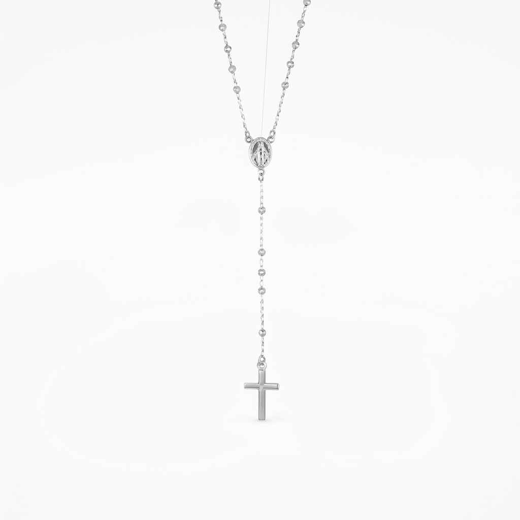 Collana in Argento 925 - Rodio - Lungh. 48 + 2 cm