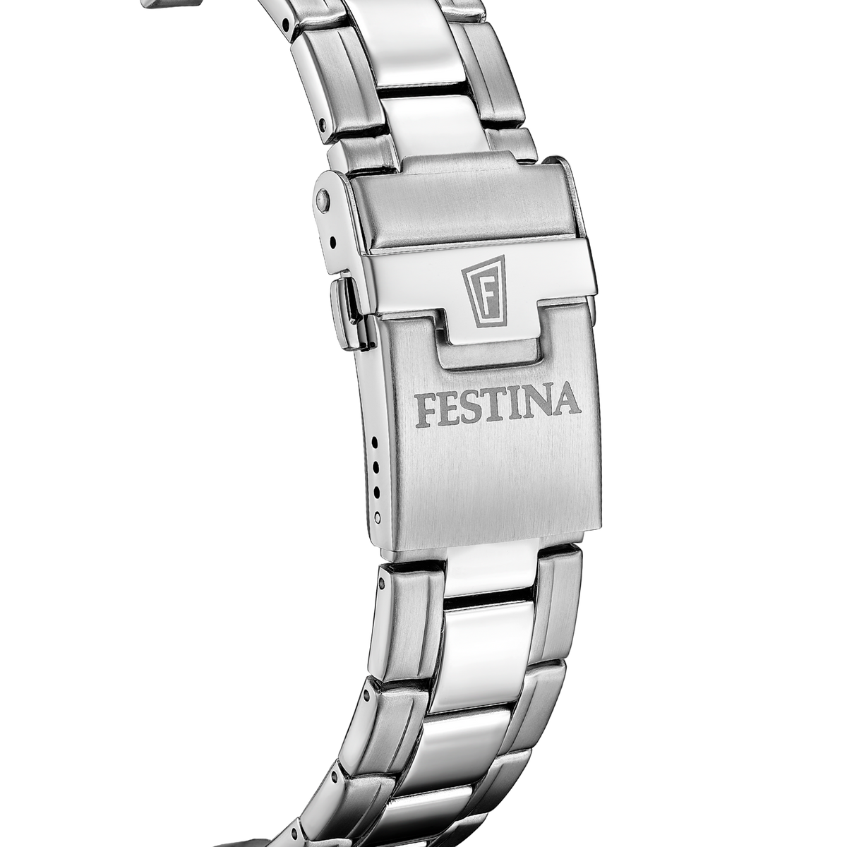 OROLOGIO FESTINA TIMELESS CHRONOGRAPH F20694/6 NERO CINTURINO IN ACCIAIO INOSSIDABILE, UOMO - dettaglio