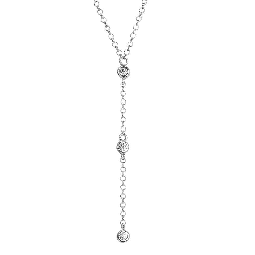 Collana cravattino con zirconi taglio diamante Default Title