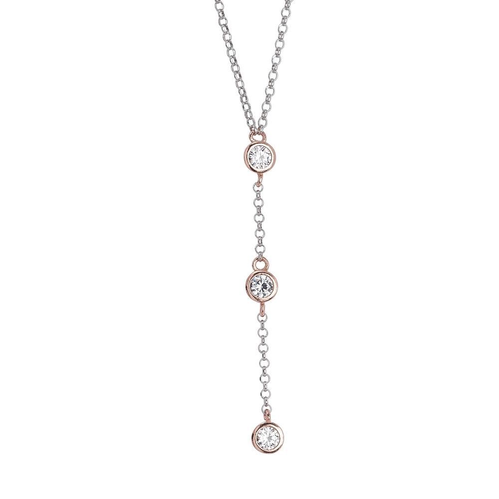 Collana con cravattino placcato oro rosa di zirconi taglio diamante Default Title