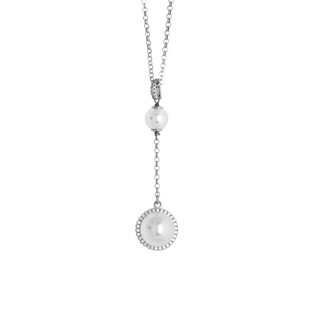Collana con pendente in perle Swarovski e zirconi Default Title