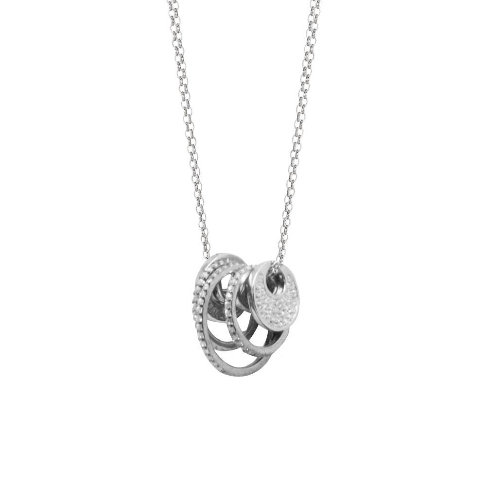 Collana con elementi decorativi circolari in zirconi Default Title