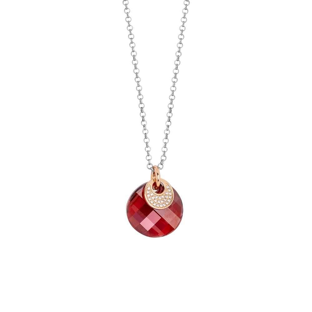 Collana con pendente Swarovski red magma e zirconi Default Title