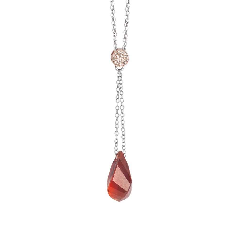 Collana con pendente sfaccettato red magma Default Title