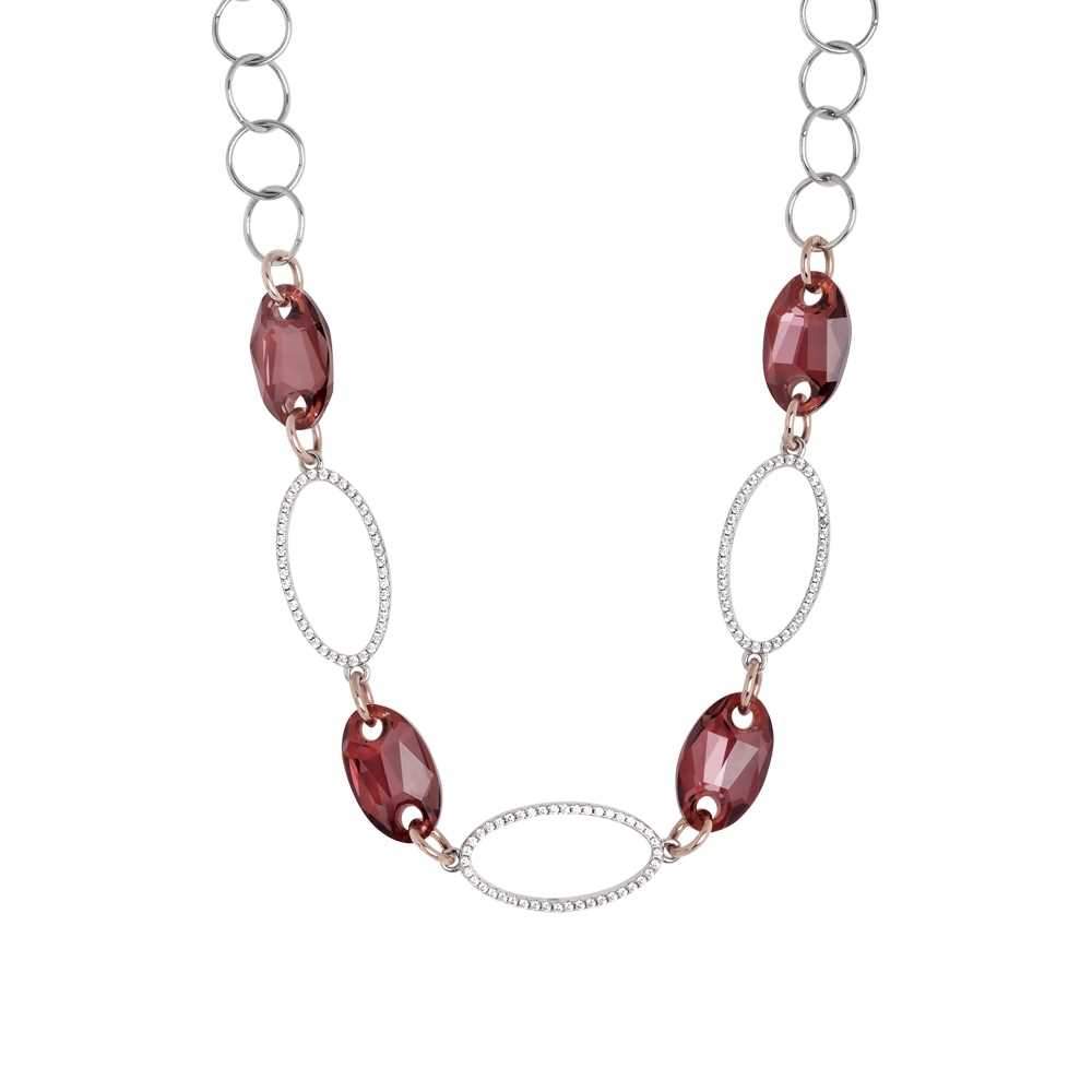 Collana rollo con zirconi e Swarovski red magma Default Title