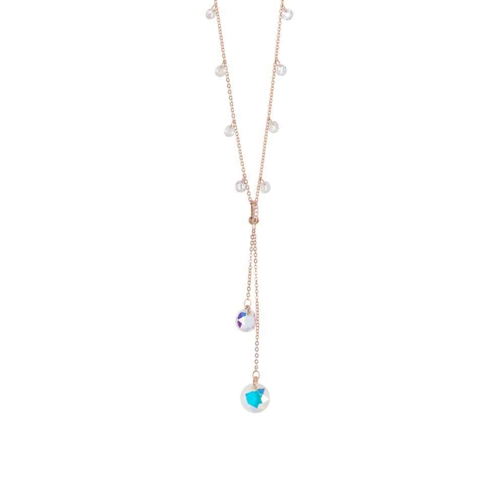 Collana con zirconi bianchi e Swarovski aurora boreale Default Title