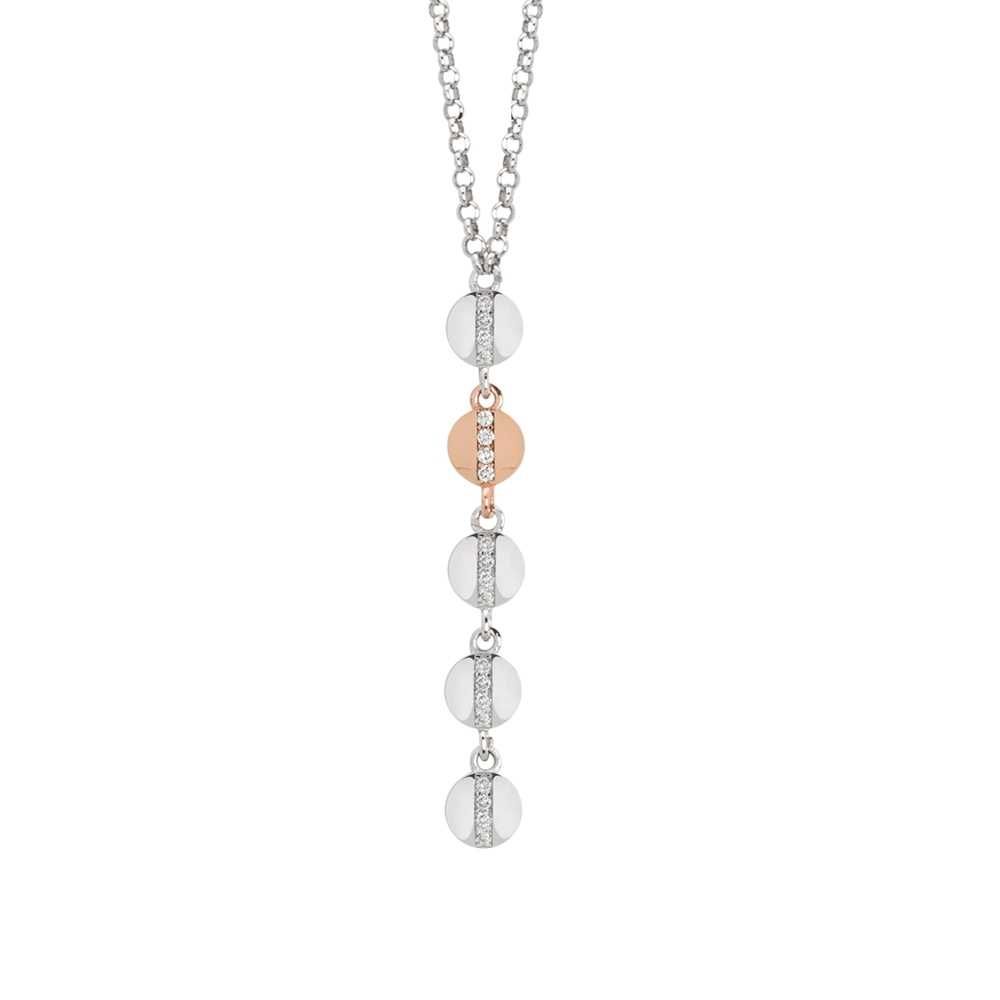 Collana con cravattino pendente bicolor Default Title