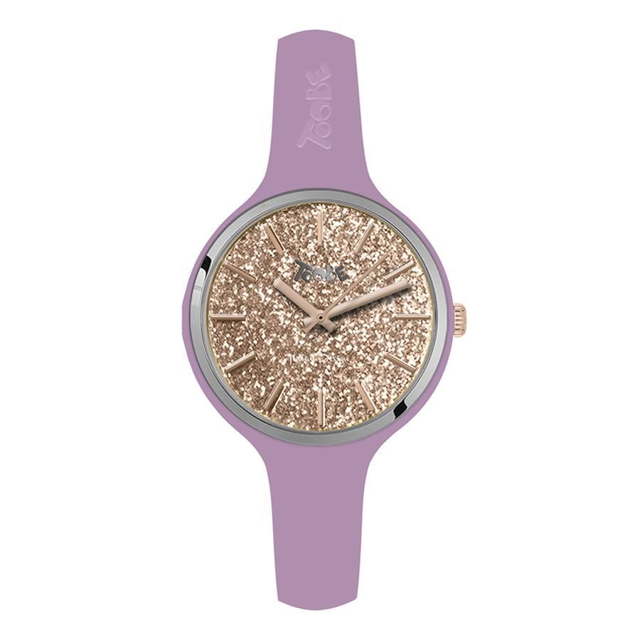 Orologio donna in silicone anallergico lavanda con quadrante in gloss rosato Default Title