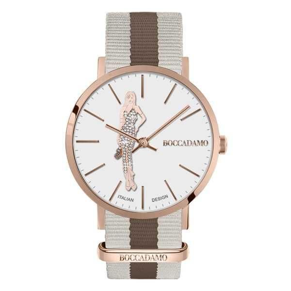 Orologio da donna con quadrante bianco e bambolina Mya in Swarovski crystal Default Title