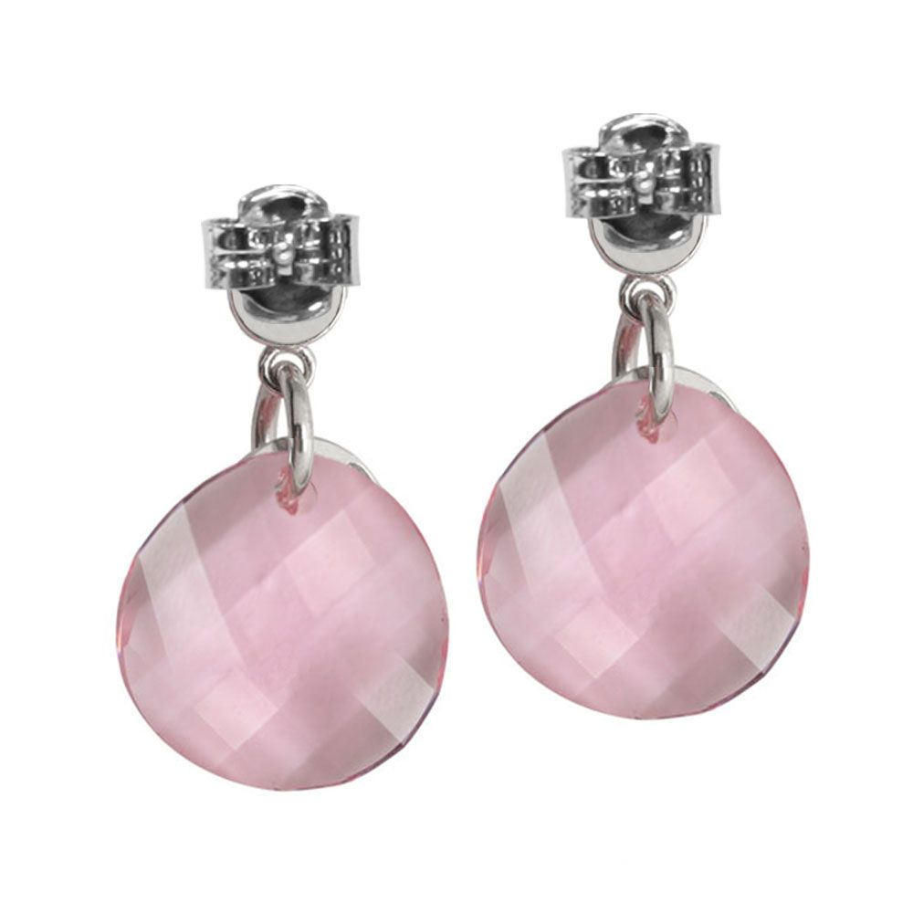 Orecchini con Swarovski light rose e zirconi Default Title