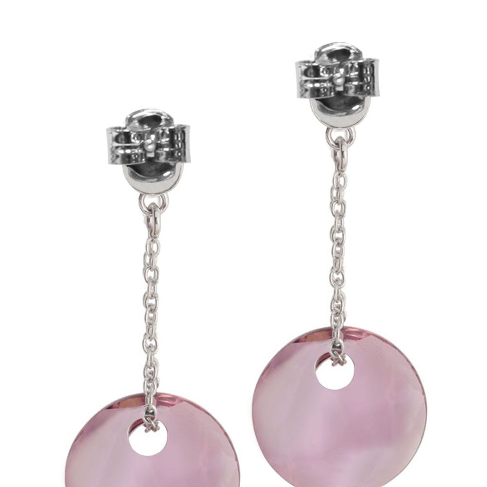 Orecchini con Swarovski antique pink e zirconi Default Title